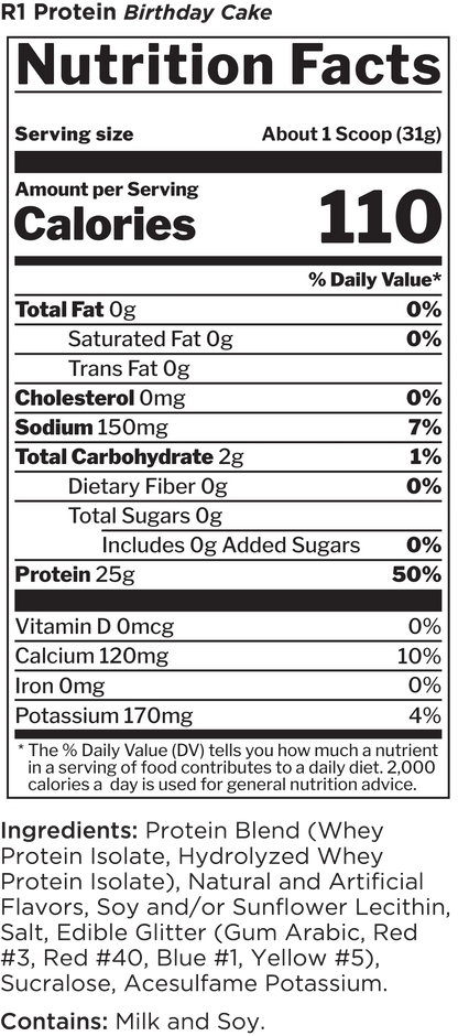 R1 Protein Whey Isolate/Hydrolysate