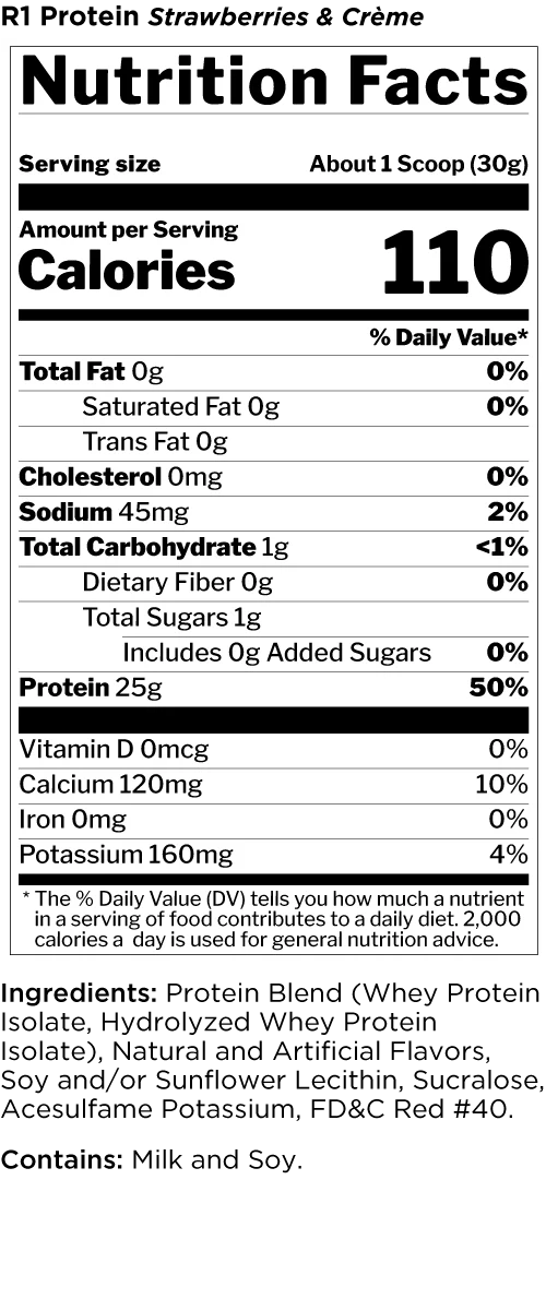 R1 Protein Whey Isolate/Hydrolysate