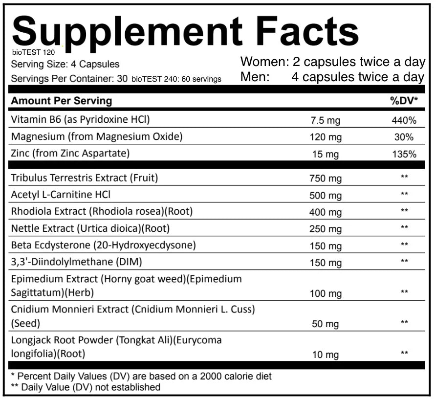 bioTEST 120 Count