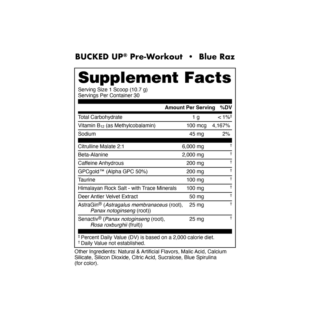 BUCKED UP PREWORKOUT