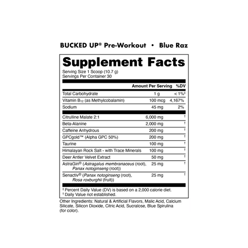 BUCKED UP PREWORKOUT